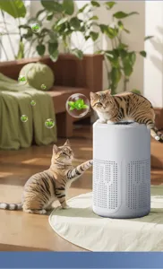 Purificateur d'air domestique silencieux pour éliminer les odeurs avec des chats