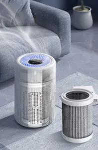 Vue détaillée de la structure interne du purificateur d'air et du filtre