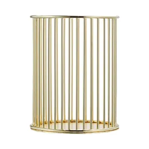 Elegant Nordic style gold metal iron wire pen holder and makeup brush storage organizer