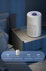 Purificateur d'air domestique silencieux avec tableau comparatif des niveaux de bruit