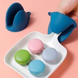 Maniques en Silicone Résistantes à la Chaleur Mini Gants de Four Anti-Brûlure Porte-Pots pour Cuisine Boulangerie Micro-Ondes Plat à Four Isolation Thermique