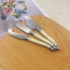 Stainless steel butter knife set with ivory handle cheese spreading tool kitchen tableware