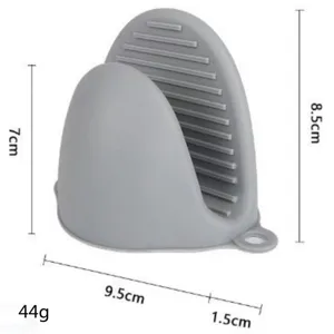 Gant de cuisine en silicone gris résistant à la chaleur avec dimensions pour la cuisson