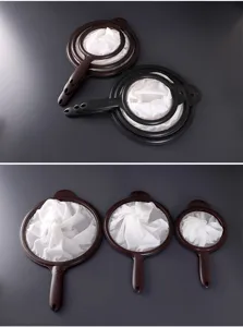 Sacchetti filtro per tè al latte a maglia ultra fine riutilizzabili in tre diverse misure