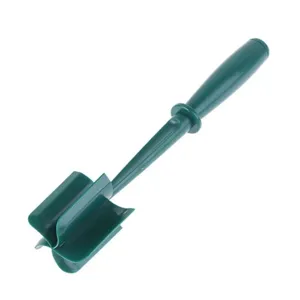 Green plastic meat chopper ground beef masher kitchen tool for cooking and salad preparation