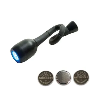 Detalle de luz LED magnética para barbacoa con 3 pilas de botón CR2032 incluidas