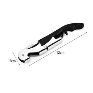 Detail view of 12cm multifunctional wine bottle opener with dimension markings