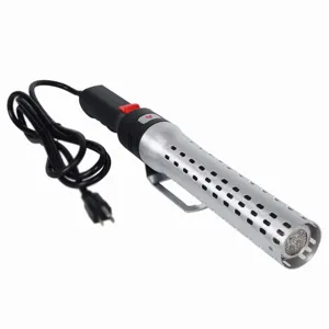 Accendi carbonella elettrico professionale con ugello in acciaio inox e cavo elettrico.