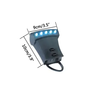 Lampe de barbecue d'extérieur en silicone noir LED avec 5 ampoules et sangle de camping.