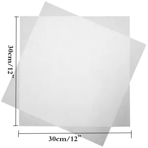 Detail showing 30cm square translucent greaseproof wax paper for food packaging