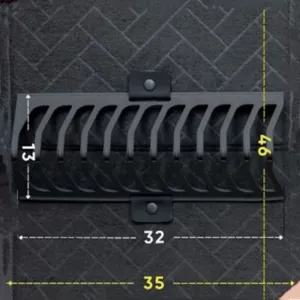 Alfombrilla de drenaje de cocina negra plegable y extraíble con medidas exactas