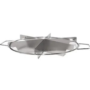 Stainless steel cake divider pizza cutter with handles 6 portions