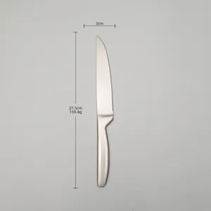 Coltello da bistecca seghettato in acciaio inossidabile 420 premium con lunghezza di 27,5 cm