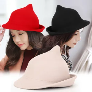 Retro Wolle Hexenhut Für Damen Halloween Cosplay Spitz Filz Zauberer Mütze Bühnenaufführung Geschwungene Krempe Kostüm Hut Party Schmuck