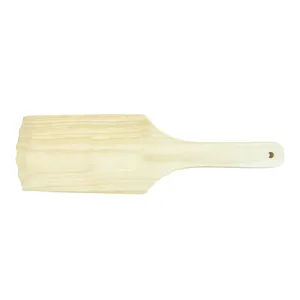 Grattoir de nettoyage pour barbecue en bois naturel avec bord dentelé pour les grilles