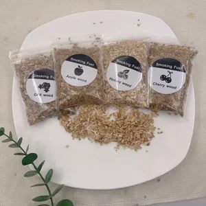 Set de virutas de madera para ahumar whisky coctel roble manzana nogal cerezo 4 pzs