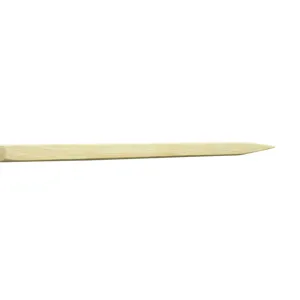 Détail rapproché d'un grattoir de nettoyage en bois pointu pour barbecue et grils.