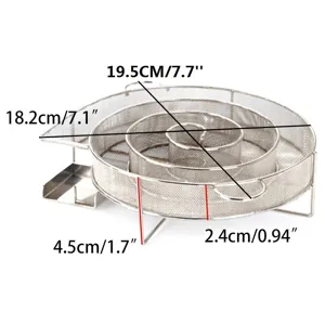 Générateur de fumée froide rond en inox pour fumage viande barbecue outils extérieur