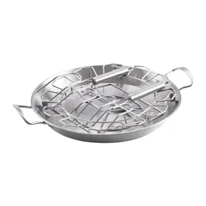 Stainless steel round roast chicken leg rack and BBQ stand for kitchen and outdoor cooking