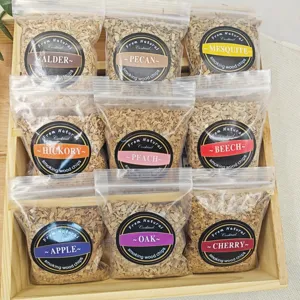 Natural Fruit Wood Smoking Chips For Cocktails Drinks BBQ Meat Smoking Apple Cherry Oak Hickory Peach Pear Mesquite Wood Pellets Smoker Accessories