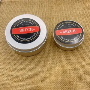 Dos latas de virutas de madera de haya para ahumar cócteles y kits de ahumador de barbacoa
