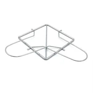 Detailed view of the foldable stainless steel outdoor BBQ chicken roasting rack
