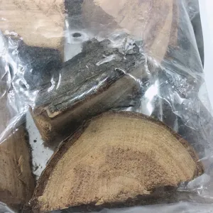 Natural fruitwood smoking chunks for BBQ and grilling in clear bag