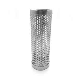 Cylindrical stainless steel pellet smoker tube for outdoor BBQ cold smoking