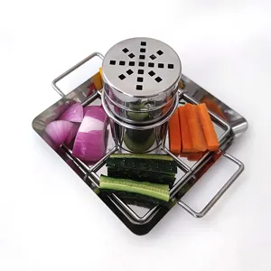 Stainless Steel Beer Can Chicken Roaster BBQ Rack With Drip Tray For Outdoor Grill Oven Chicken Turkey Roasting Pan Accessories