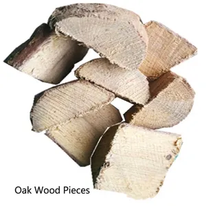 Natural oak wood chunks for smoking meat and BBQ grilling, high-quality organic oak logs.