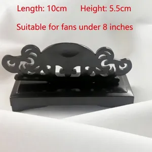 Socle de présentation décoratif noir pour éventails pliants de moins de 8 pouces gravé