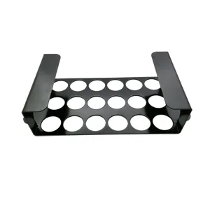18-hole black non-stick pepper grill rack for BBQ grilling and outdoor camping use