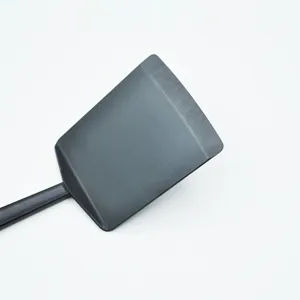 Close-up macro detail of the matte black non-stick heat resistant BBQ spatula head