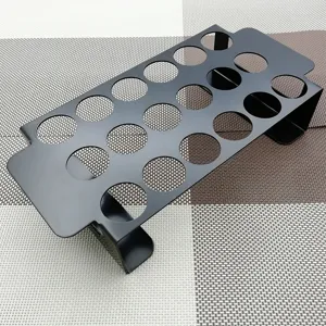 Durable 18-hole black non-stick pepper grill rack for BBQ camping and outdoor cooking