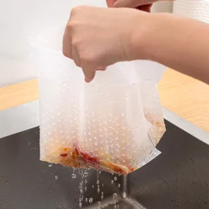 Disposable kitchen sink filter mesh bag for efficient food waste drainage and storage