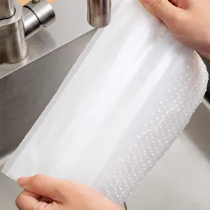 Disposable kitchen sink filter mesh bag for straining food waste and leftovers