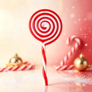 Riesiges rot-weißes Weihnachts-Lutscher-Ornament für die Dekoration am Tannenbaum