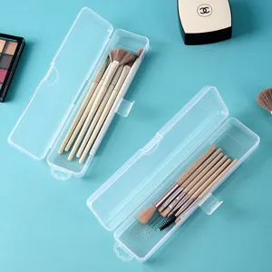 Tragbare transparente staubdichte Make-up-Pinsel-Aufbewahrungsboxen für die Reise