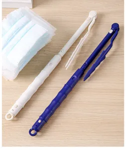 Professionelle ausziehbare elektrostatische Staubwedelgriffe in Weiß und Blau mit Pads.