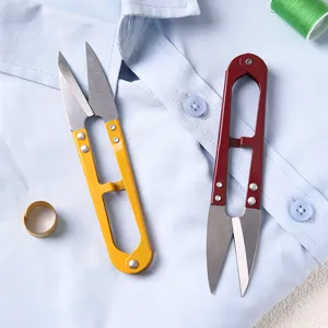 Durable U-shaped high carbon steel thread snips for sewing and fishing