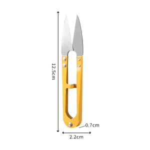 Professional high carbon steel U-shaped thread snips for precision sewing and crafting