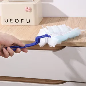 Einweg-elektrostatischer Staubwedel mit blauem Griff für die Haushaltsreinigung
