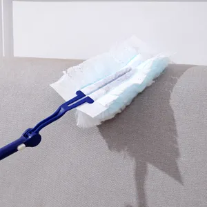 Einweg-Staubwedel mit ausziehbarem blauem Griff für die Haushaltsreinigung
