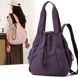 Versatile lightweight nylon tote bag and backpack for women, 2025 spring collection