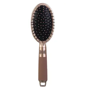 Champagne gold anti-static air cushion massage hairbrush for detangling and scalp massage