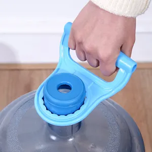 Ergonomic blue plastic handle for lifting heavy 5-gallon water bottles easily and safely