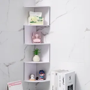 Modern Corner Wall Shelf Floating Shelves for Bedroom Living Room Bathroom Storage Display Shelving Rack Home Decor MDF
