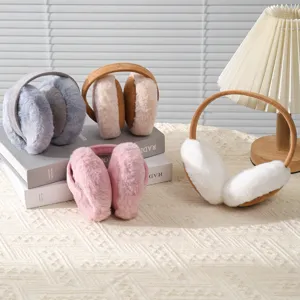 Soft thickened plush winter earmuffs for cold protection in stylish various colors