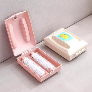 Levapelucchi manuale a doppio rullo per tappeti e vestiti, nei colori rosa e beige