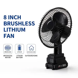 Ventilador de escritorio portátil profesional de 8 pulgadas con batería de litio